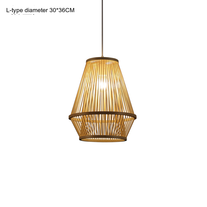 BOJI Haruki Elegant Wooden Bamboo Ceiling Lamp from BOJI