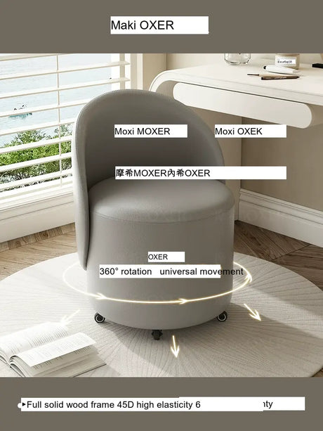 MOXER Aria Luxury Movable Makeup Stool from MOXER