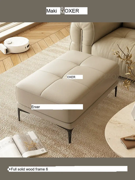MOXER Juniper Solid Wood Footrest Compact Living Room Stool from MOXER