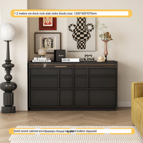 LINYUE Bennett Retro Solid Wood Multi-Drawer Cabinet from LINYUE