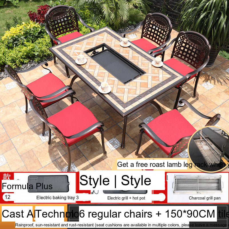 MOJIA Theron Multi-Functional Electric BBQ Table for Stylish Outdoors from MOJIA
