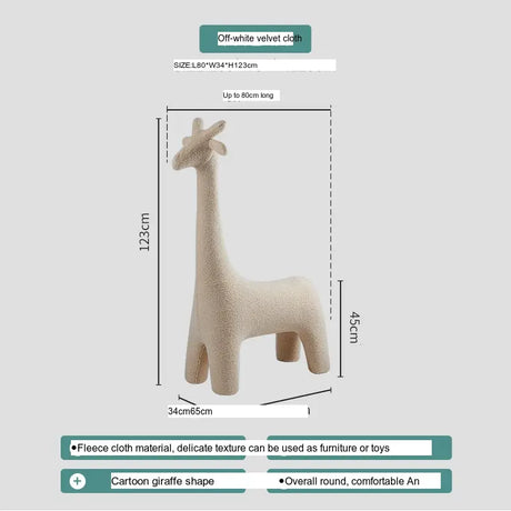ABOUT WHITE Juniper Whimsical Giraffe Stool Decorative Home Ornament from ABOUT WHITE