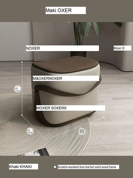 MOXER Isolde Elegant Solid Wood Footstool from MOXER