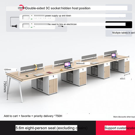 MUTINI Cortland Simple Modern Office Screen Desk Set from MUTINI