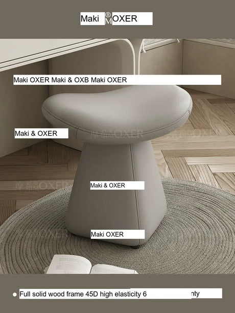 MOXER Catalonia Elegant Movable Leather Makeup Stool from MOXER