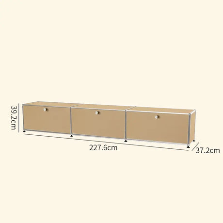 LAIMO Beatrice Retro Modular Stainless Steel Living Room Cabinet from LAIMO