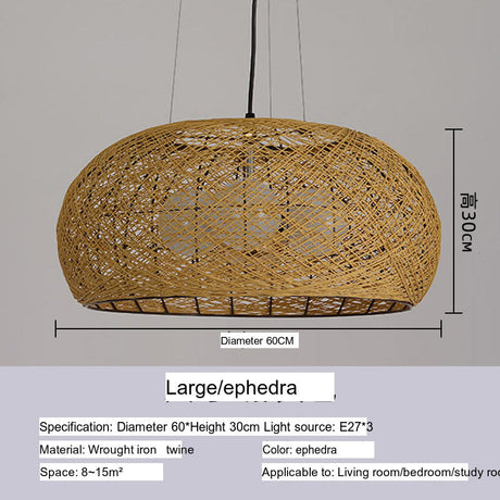 BOJI Kintaro Artistic Woven Lampshade Ceiling Lamp from BOJI