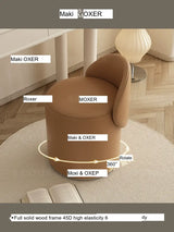 MOXER Elowen Luxurious Leather Makeup Stool from MOXER