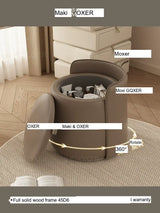 MOXER Lyleena Elegant Leather Dressing Chair from MOXER