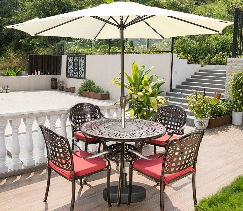 MOJIA Florian Porcelain Pillar Garden Umbrella for Outdoor Lounging from MOJIA