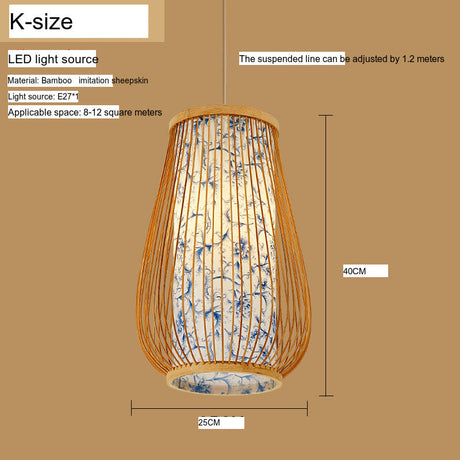 BOJI Amaterasu Elegant Bamboo Balcony Lamp from BOJI