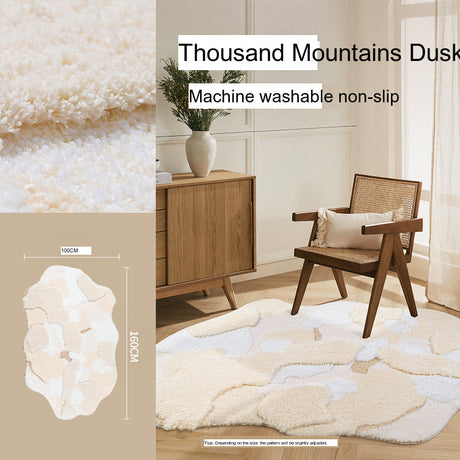 KENZAKI Sakura Snow Washable Rug from KENZAKI