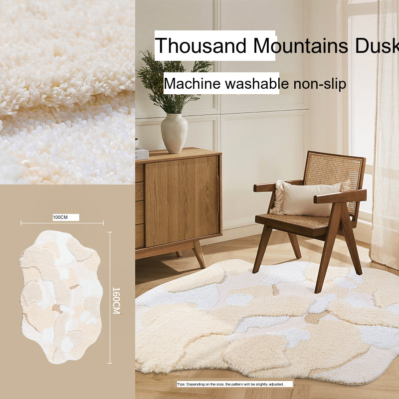 KENZAKI Sakura Snow Washable Rug from KENZAKI