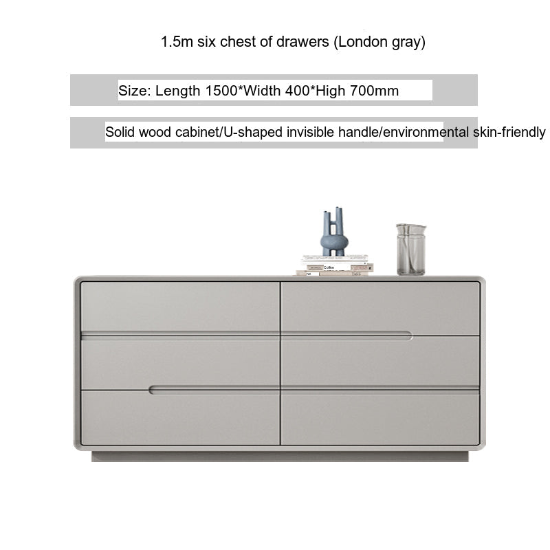 LINYUE Alaric Italian Solid Wood Eight-Drawer Storage Cabinet from LINYUE