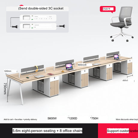 MUTINI Cortland Simple Modern Office Screen Desk Set from MUTINI