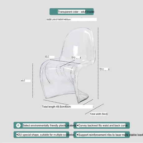 ABOUT WHITE Jintae Minimalist Transparent Dining Chair from ABOUT WHITE