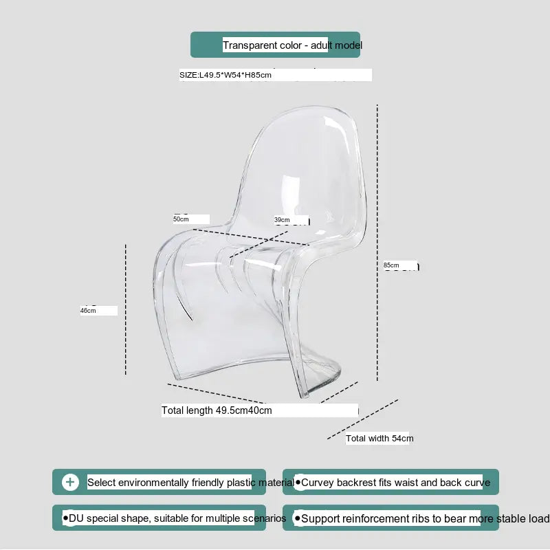 ABOUT WHITE Jintae Minimalist Transparent Dining Chair from ABOUT WHITE