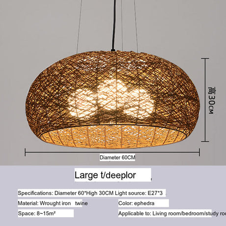 BOJI Kintaro Artistic Woven Lampshade Ceiling Lamp from BOJI
