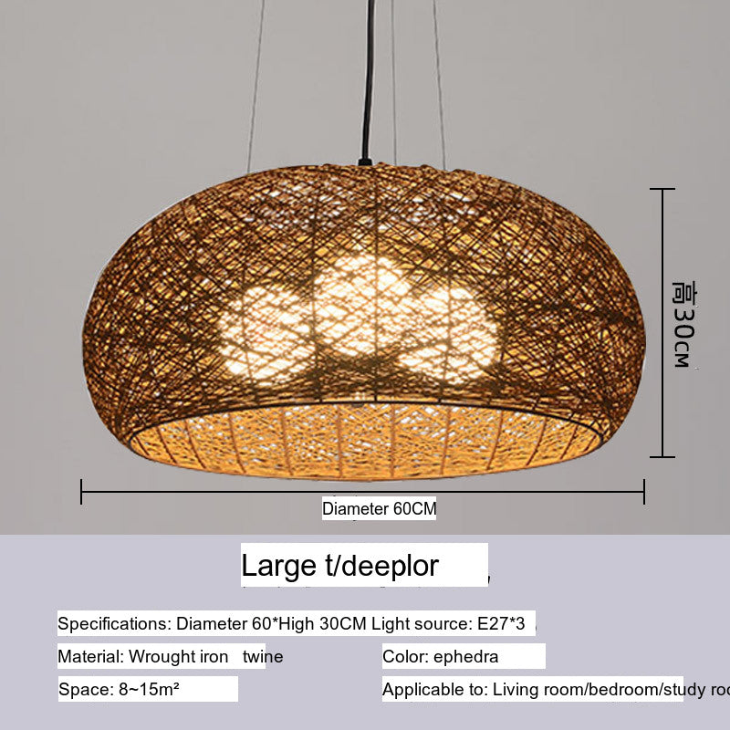 BOJI Kintaro Artistic Woven Lampshade Ceiling Lamp from BOJI