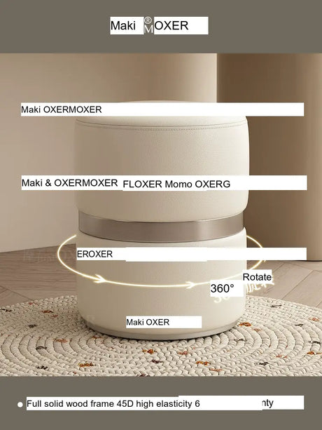 MOXER Kairo Elegant Rotating Makeup Stool from MOXER