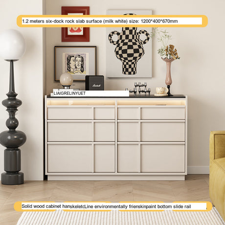 LINYUE Bennett Retro Solid Wood Multi-Drawer Cabinet from LINYUE