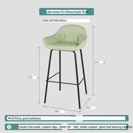 ABOUT WHITE Damaris Sleek Contemporary Nordic Bar Stool from ABOUT WHITE