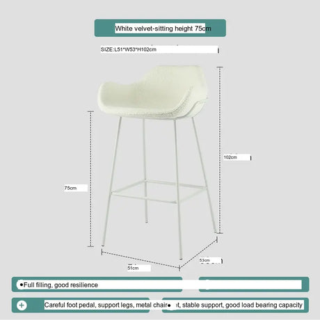 ABOUT WHITE Serephina Stylish Minimalist Bar Chair from ABOUT WHITE