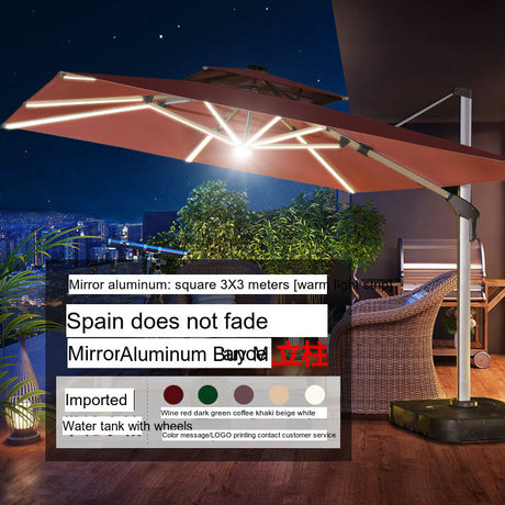 MOJIA Selene Solar-Powered Garden Umbrella with Ambient Glow from MOJIA