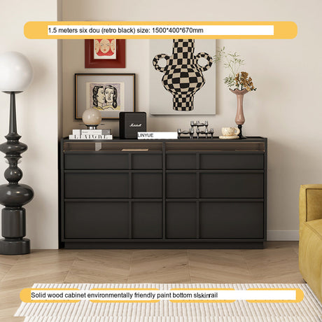 LINYUE Bennett Retro Solid Wood Multi-Drawer Cabinet from LINYUE