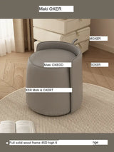MOXER Calliope Luxe Genuine Leather Rotating Makeup Stool from MOXER