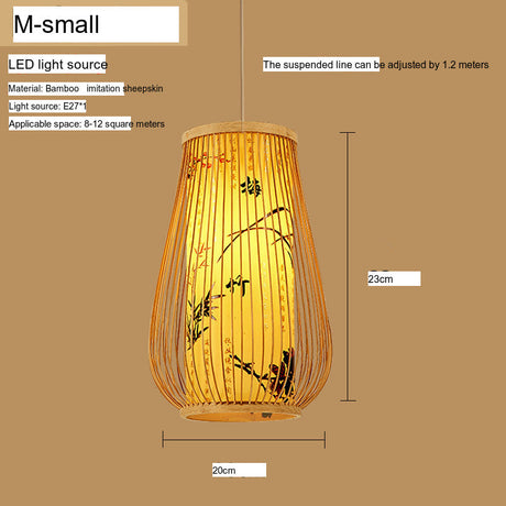 BOJI Amaterasu Elegant Bamboo Balcony Lamp from BOJI