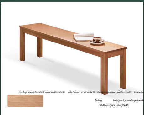 GENJI Hiroshi Minimalist Solid Wood Bench from GENJI