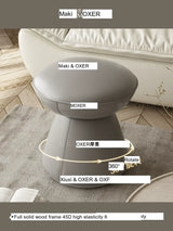 MOXER Elowen Premium Swivel Solid Wood Makeup Stool from MOXER