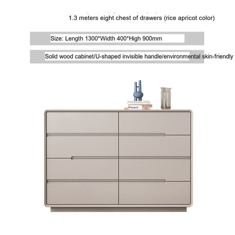 LINYUE Alaric Italian Solid Wood Eight-Drawer Storage Cabinet from LINYUE