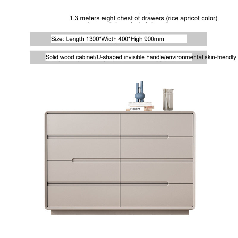 LINYUE Alaric Italian Solid Wood Eight-Drawer Storage Cabinet from LINYUE