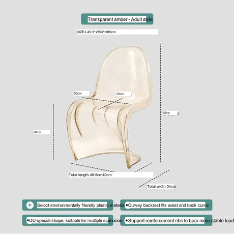 ABOUT WHITE Jintae Minimalist Transparent Dining Chair from ABOUT WHITE