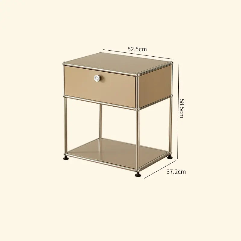 LAIMO Beatrice Retro Modular Stainless Steel Living Room Cabinet from LAIMO