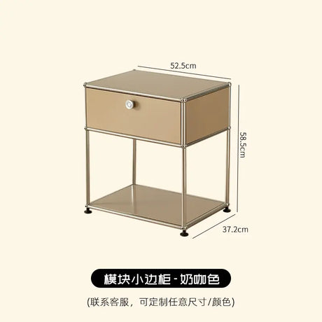 LAIMO Beatrice Retro Modular Stainless Steel Living Room Cabinet from LAIMO
