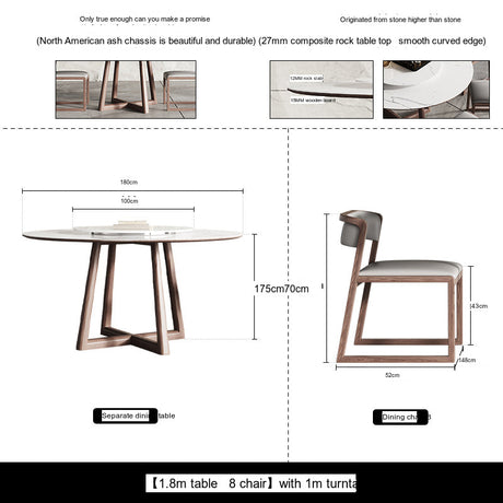 OROMA Cordoba Minimalist Solid Wood Dining Set from OROMA