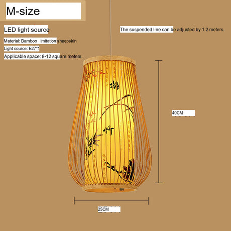 BOJI Amaterasu Elegant Bamboo Balcony Lamp from BOJI
