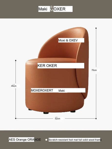 MOXER Araceli Elegant Leather Makeup Stool from MOXER