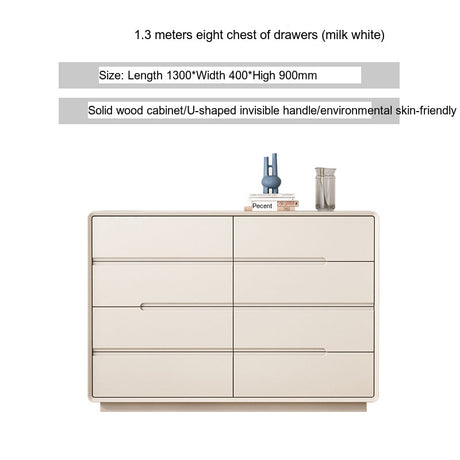 LINYUE Alaric Italian Solid Wood Eight-Drawer Storage Cabinet from LINYUE
