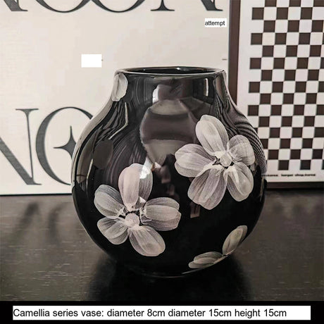LIVETAI Isadora Elegant Black Ceramic Vase Decor from LIVETAI