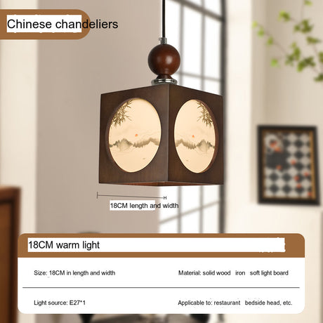 BOJI Kaori Elegant Wooden Japanese Ceiling Lamp - Outdoor Gazebo Light from BOJI