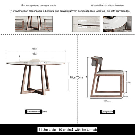 OROMA Cordoba Minimalist Solid Wood Dining Set from OROMA