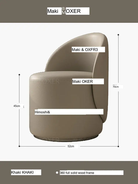 MOXER Santiago Elegant Beige Vintage Dressing Stool from MOXER