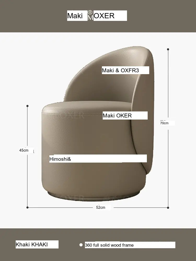 MOXER Santiago Elegant Beige Vintage Dressing Stool from MOXER