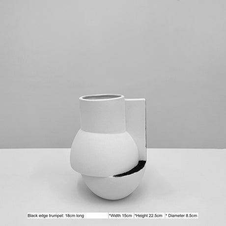 VAVINCI Aeliana Artistic Geometric Ceramic Flower Bottle from VAVINCI
