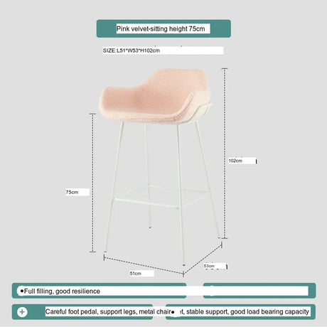 ABOUT WHITE Serephina Stylish Minimalist Bar Chair from ABOUT WHITE