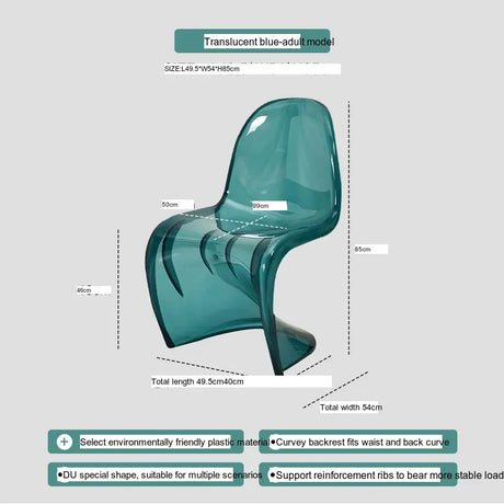 ABOUT WHITE Jintae Minimalist Transparent Dining Chair from ABOUT WHITE
